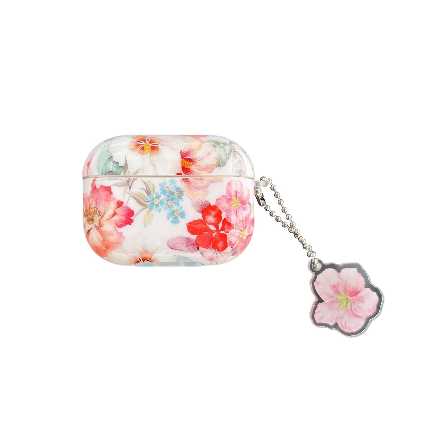 Bluetooth Earbuds Protective Case with Simple Watercolor Flower Design