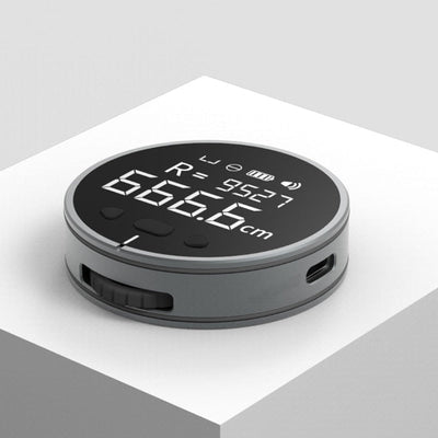 Digital measurement tape displaying accurate measurements on a sleek surface, perfect for easy and fun measuring.