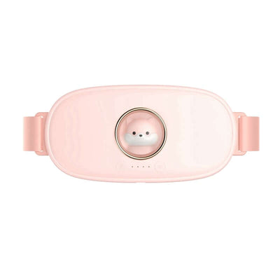 Pink portable menstrual massager designed to relieve cramps and tension with a cute aesthetic.