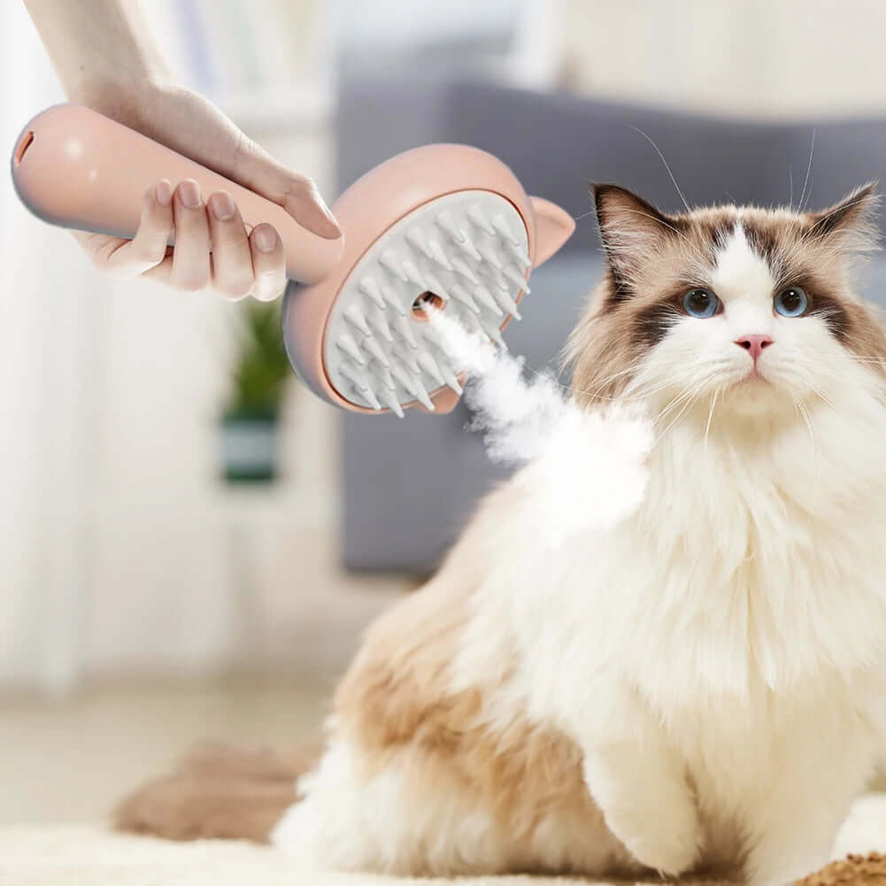 Hair Cleaning Brush With Mist Multifunctional Cat Grooming Brush Rechargeable Self Cleaning Slicker Brush