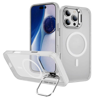 Magnetic Phone Case with Built-in Lens Bracket and Kickstand Feature