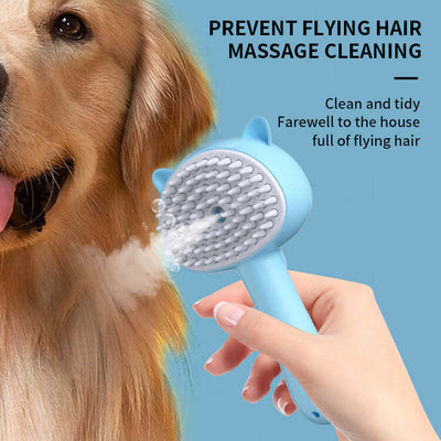 Hair Cleaning Brush With Mist Multifunctional Cat Grooming Brush Rechargeable Self Cleaning Slicker Brush