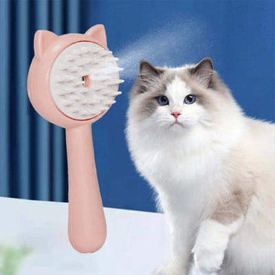 Hair Cleaning Brush With Mist Multifunctional Cat Grooming Brush Rechargeable Self Cleaning Slicker Brush