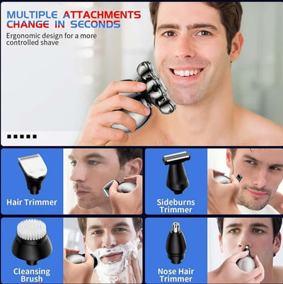 LARGNER 5-in-1 Detachable Head Shaver for Bald Men, IPX7 Waterproof
