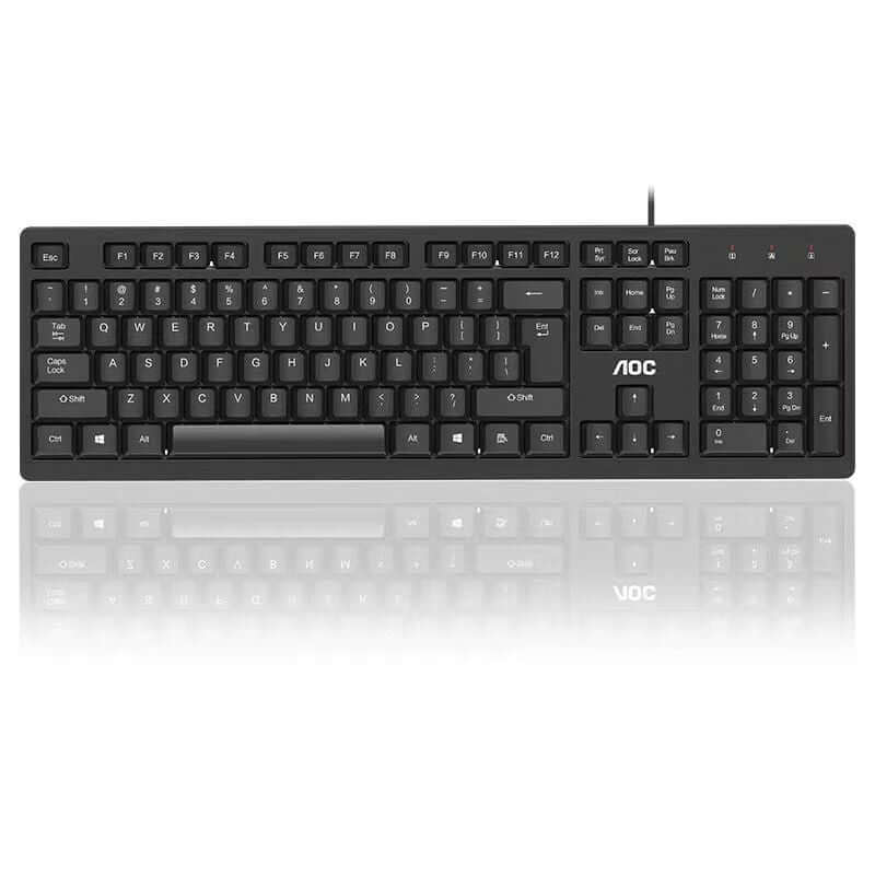 USB Wired Keyboard and Mouse Set for All-in-One Laptop and Desktop Computers