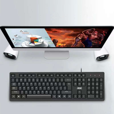 USB Wired Keyboard and Mouse Set for All-in-One Laptop and Desktop Computers