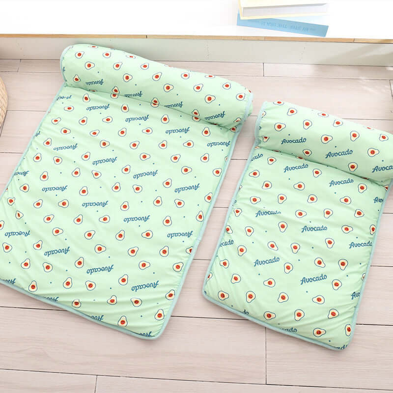 This is a cooling mat or blanket designed for pets, primarily dogs and cats.