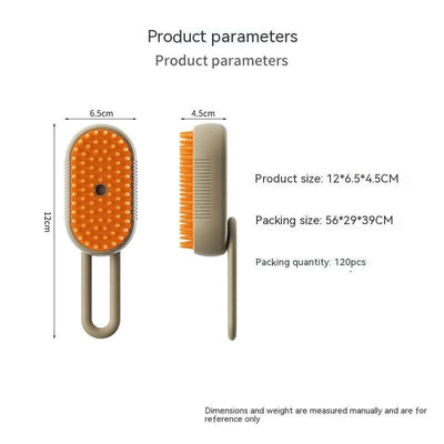 3-in-1 Electric Steam Pet Brush for Cats and Dogs