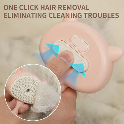 Hair Cleaning Brush With Mist Multifunctional Cat Grooming Brush Rechargeable Self Cleaning Slicker Brush