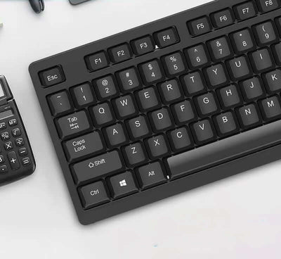 USB Wired Keyboard and Mouse Set for All-in-One Laptop and Desktop Computers