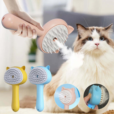 Hair Cleaning Brush With Mist Multifunctional Cat Grooming Brush Rechargeable Self Cleaning Slicker Brush