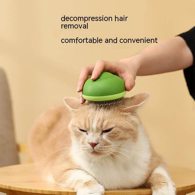 Avocado-Shaped Cat and Dog Grooming Brush with Hair Remover Function