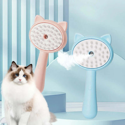 Hair Cleaning Brush With Mist Multifunctional Cat Grooming Brush Rechargeable Self Cleaning Slicker Brush